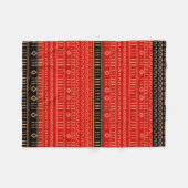 Couverture moderne rouge et noire de Mudcloth (Devant (Horizontal))