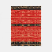 Couverture moderne rouge et noire de Mudcloth (Devant)