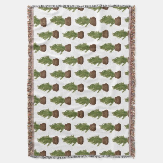 Couverture Moderne Russe Aquarelle Noël Arbre de Noël (devant Vertical)