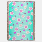 Couverture Moderne Spring aqua dégradé de la flore violette m (devant Vertical)