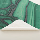 Couverture moelleuse en marbre vert, noir et argen (3/4)