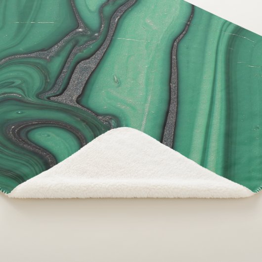 Couverture moelleuse en marbre vert, noir et argen (3/4)