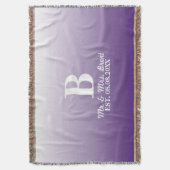 Couverture mois d'été lilac ombre violet monogrammes (devant Vertical)