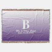 Couverture mois d'été lilac ombre violet monogrammes (Devant)
