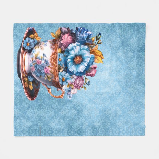 Couverture molle et molle sur arrière - plan bleu (Devant (Horizontal))