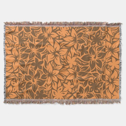 Couverture Moloaa Bay Hawaiian Hibiscus Tonal Strikets Blanch (Devant)