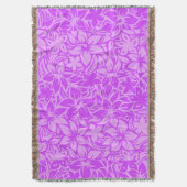 Couverture Moloaa Bay Hawaiian Hibiscus Tonal Strikets Blanch (devant Vertical)