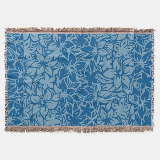 Couverture Moloaa Bay Hawaiian Hibiscus Tonal Strikets Blanch (Devant)