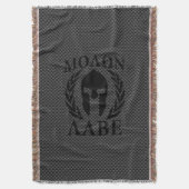 Couverture Molon Labe Spartan Warrior Laurels Décor Carbone (devant Vertical)
