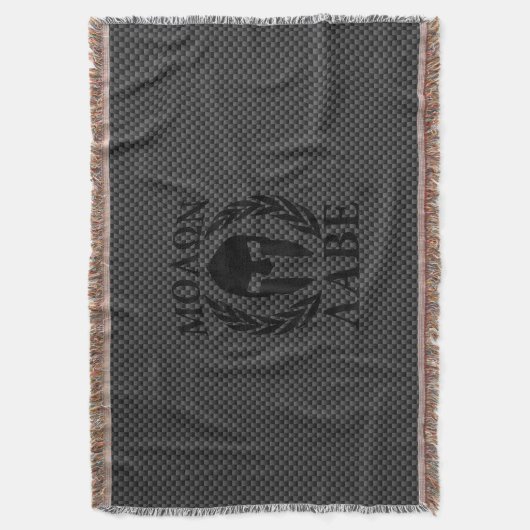 Couverture Molon Labe Spartan Warrior Laurels Décor Carbone (devant Vertical)