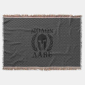 Couverture Molon Labe Spartan Warrior Laurels Décor Carbone (Devant)