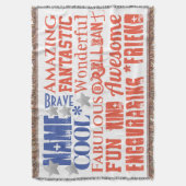 Couverture Mon héros Qualités Admirables Typographie USA Drap (devant Vertical)