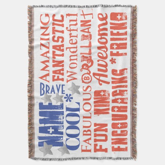 Couverture Mon héros Qualités Admirables Typographie USA Drap (devant Vertical)