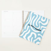 Couverture "Mon planificateur quotidien" avec vagu (Devant avec enveloppe)