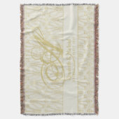 Couverture Monogram Gold ArtDeco Newlyweds Mariage Élégant (devant Vertical)
