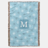 Couverture Monogramme ange bleu cercles motif (devant Vertical)