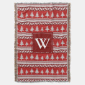 Couverture Monogramme - Arbres noirs et blancs de sapins alpi (devant Vertical)