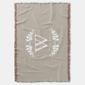 Couverture Monogramme beige de toile élégant (devant Vertical)