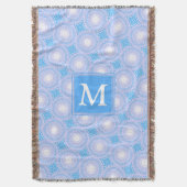 Couverture Monogramme Cercles bleu électrique motif (devant Vertical)