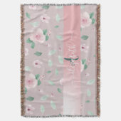 Couverture Monogramme Chic Fleurs Aquarelles (devant Vertical)