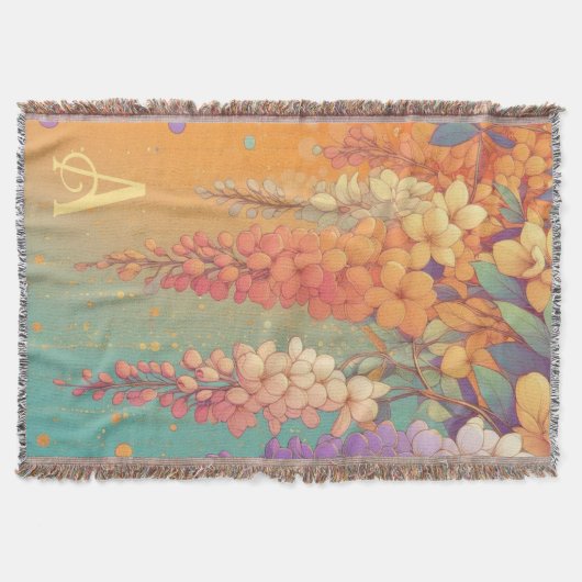 Couverture Monogramme Citrus Sunset Wisteria (Devant)