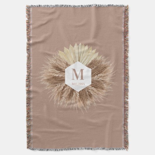 Couverture Monogramme de couleurs neutres rustiques chaudes (devant Vertical)