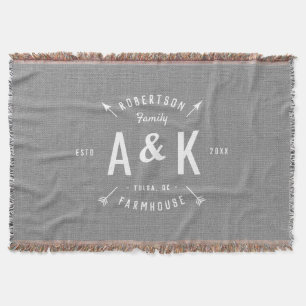 Couverture Monogramme de famille Rustique Arrow
