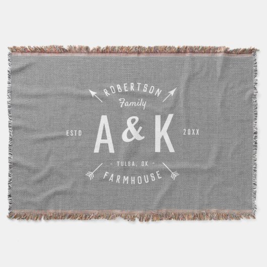 Couverture Monogramme de famille Rustique Arrow (Devant)