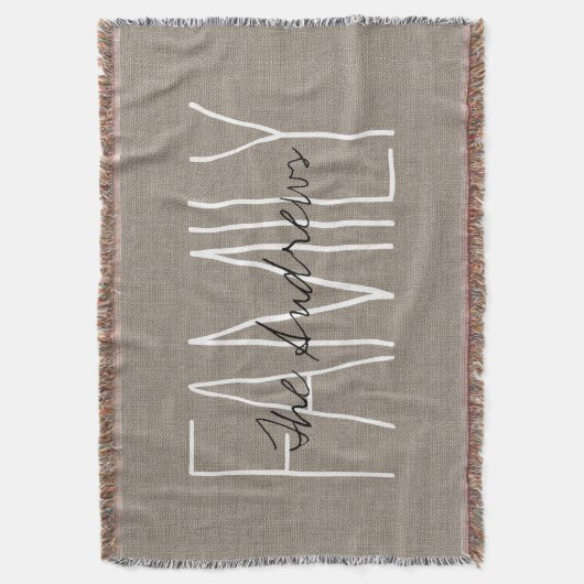 Couverture Monogramme de famille rustique chic (devant Vertical)