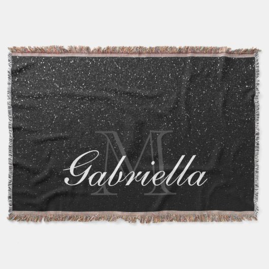 Couverture Monogramme de Parties scintillant noire (Devant)