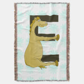 Couverture Monogramme de pivoine de carton mignon E (devant Vertical)