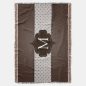 Couverture Monogramme élégant de coutume de point de polka de (devant Vertical)