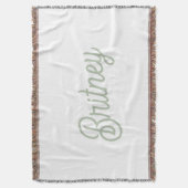 Couverture Monogramme et nom personnalisés de Sage Vert moder (devant Vertical)