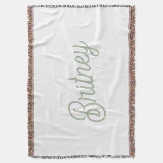 Couverture Monogramme et nom personnalisés de Sage Vert moder (devant Vertical)