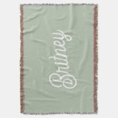 Couverture Monogramme et nom personnalisés de Sage Vert moder (devant Vertical)