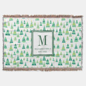 Couverture Monogramme familial Motif initial d'arbre de Noël (Devant)