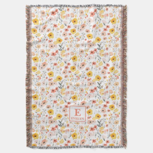 Couverture Monogramme Fleur Sauvage (devant Vertical)