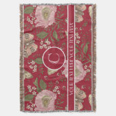 Couverture Monogramme Floral Botanique de Fleur Sauvage Tenda (devant Vertical)