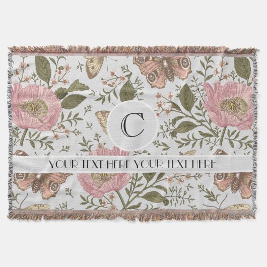 Couverture Monogramme floral botanique de fleurs sauvages à l (Devant)