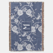 Couverture Monogramme floral de la Chinoiserie bleue (devant Vertical)