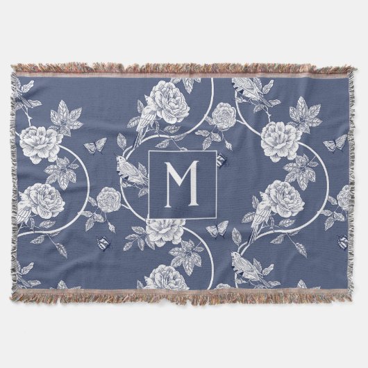 Couverture Monogramme floral de la Chinoiserie bleue (Devant)