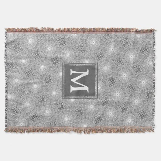 Couverture Monogramme gris cercles motif (Devant)
