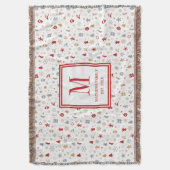 Couverture Monogramme Initial de Famille de Noël (devant Vertical)