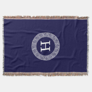 Couverture Monogramme initial du cadre de la ligne de la clé