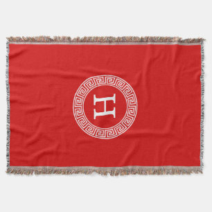 Couverture Monogramme initial du cadre de ligne clé grecque b