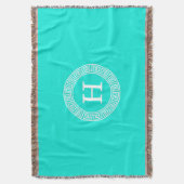 Couverture Monogramme initial du cadre de ligne clé grecque d (devant Vertical)