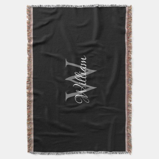 Couverture Monogramme initial personnalisé (devant Vertical)