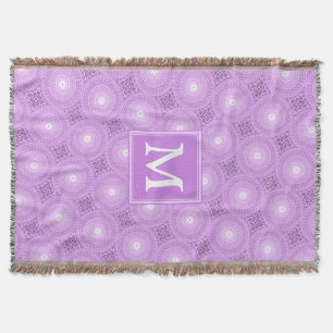 Couverture Monogramme lilas cercles pourpres motif
