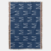 Couverture Monogramme marine bleu coutume blanche initiale (devant Vertical)