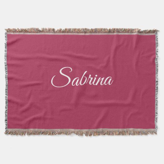 Couverture Monogramme minimaliste rose cerise rose (Devant)